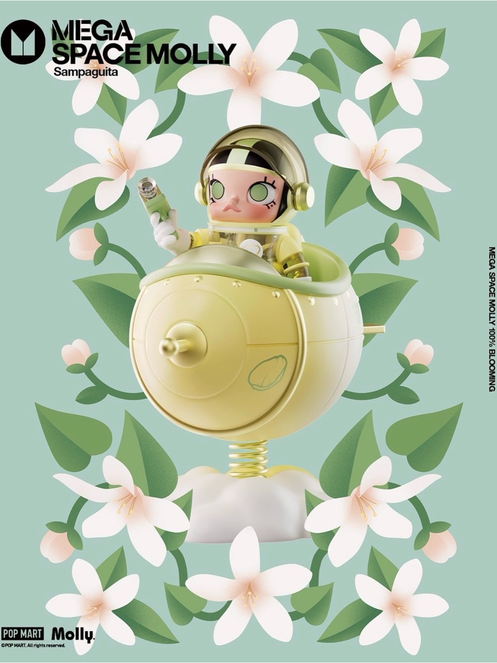 AUTHENTIC Pop Mart Mega Space Molly 100% Blooming Series - Sampaguita (PH)